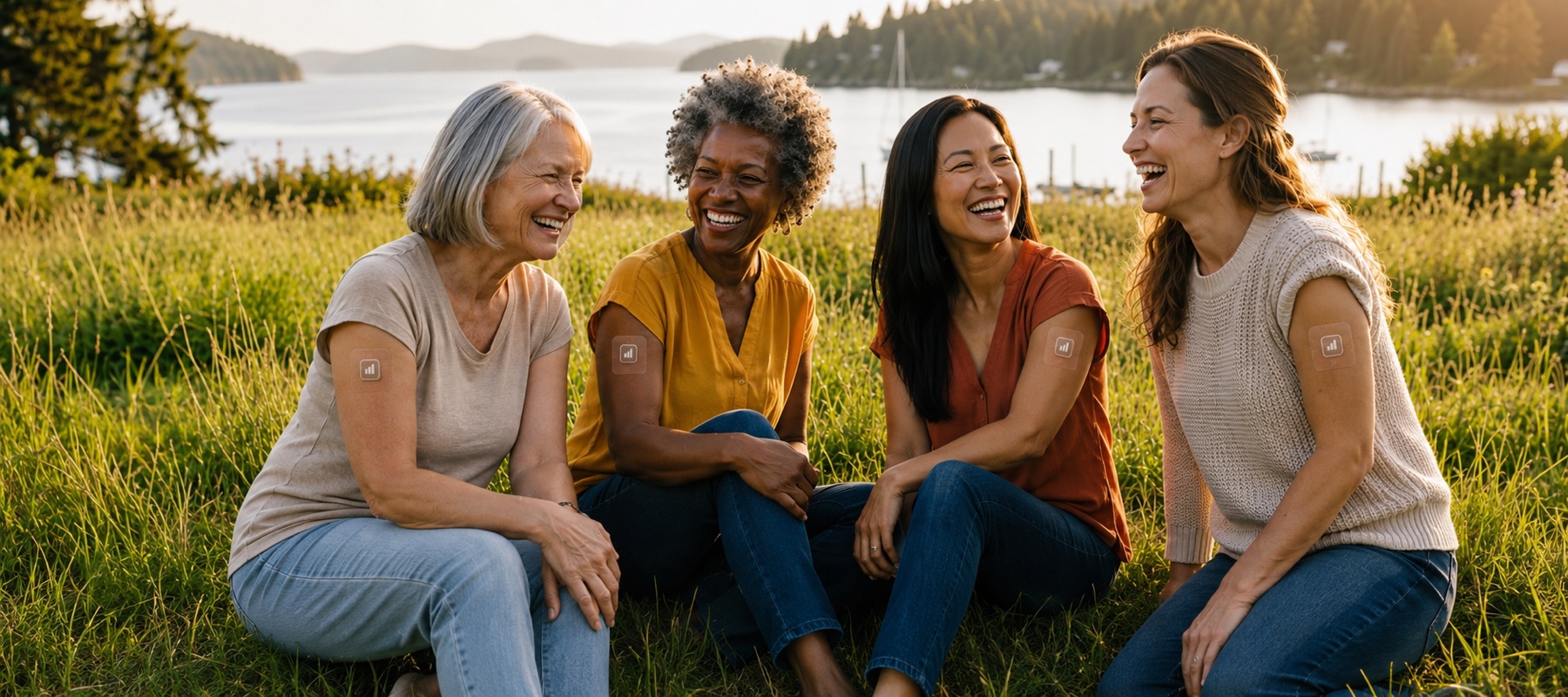 Women of every age wearing the FemSync patch, in control of their health